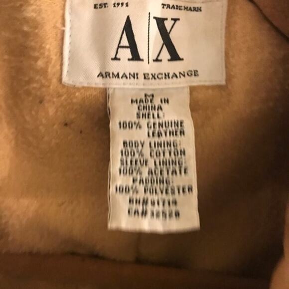 Vintage 80’s AX Armani Exchange Leather Jacket - Picture 6 of 6